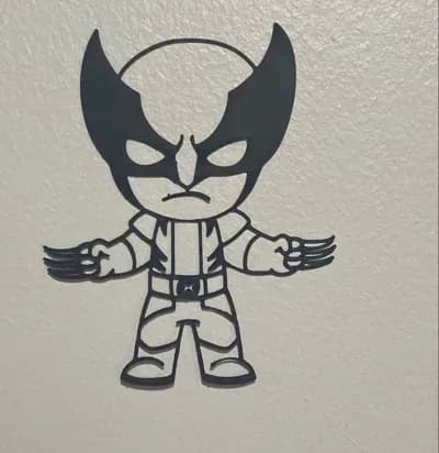 Imagem de referência: Arte de parede do Wolverine