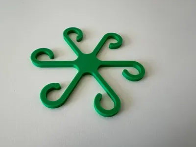 Imagem de referência do modelo 3D Suporte para haste de planta; foto ilustrativa, cores finais azul ou azul com verde.